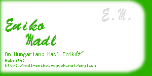 eniko madl business card